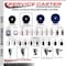Service Caster 3.5'' Solid Poly Wheel Swivel 1-3/8'' Expanding Stem Caster Set 2 Brakes, 4PK SCC-EX20S3514-SPUS-2-PLB-2-138 - alternate 2